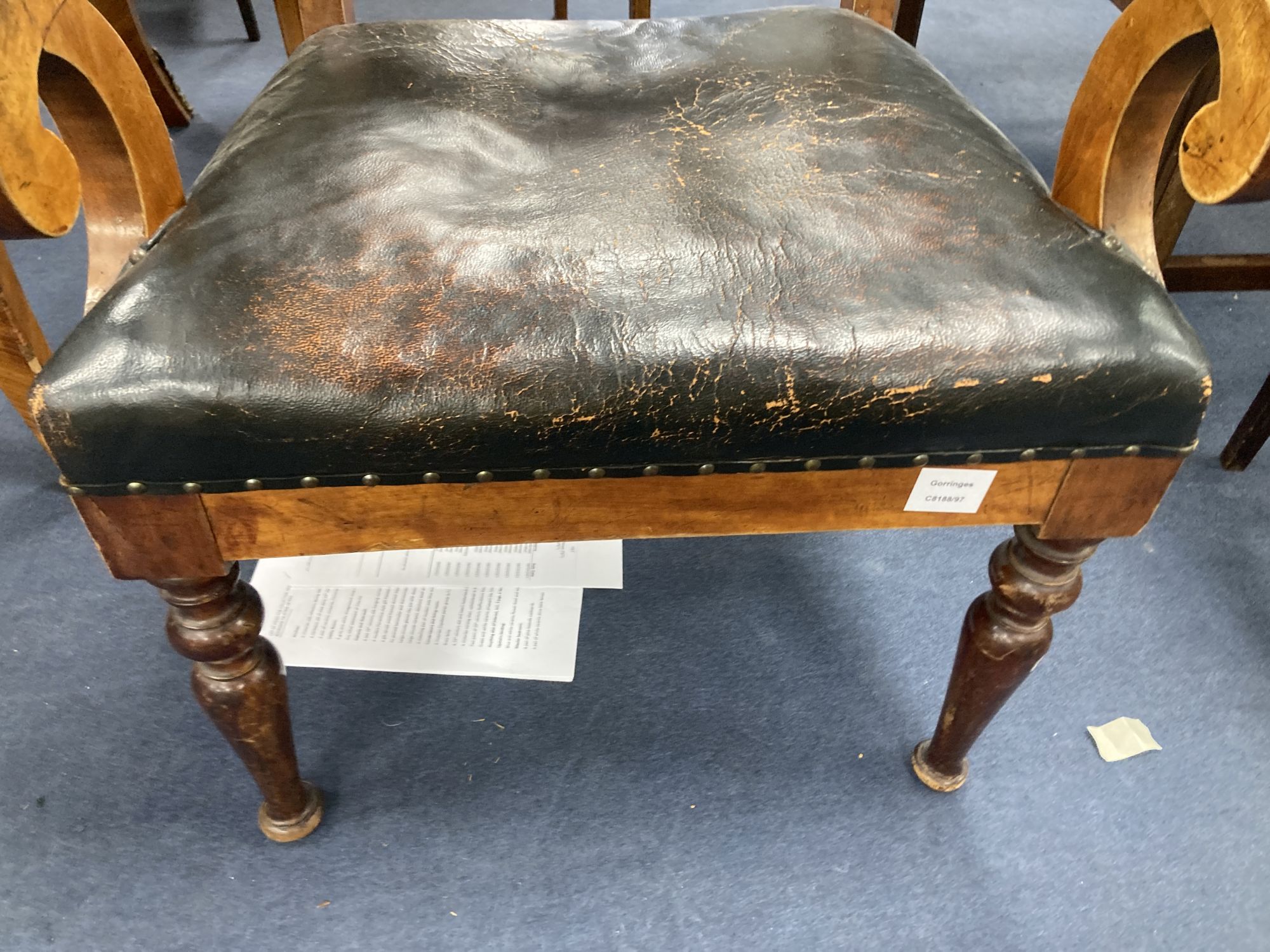 A 19th century Swedish fruitwood elbow chair